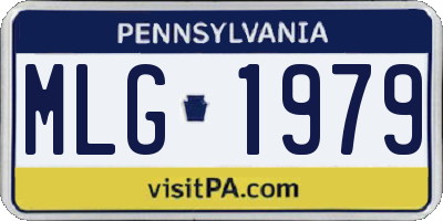 PA license plate MLG1979