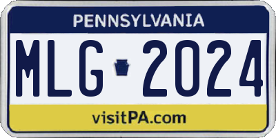PA license plate MLG2024
