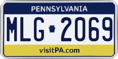 PA license plate MLG2069
