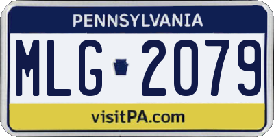 PA license plate MLG2079