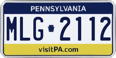 PA license plate MLG2112