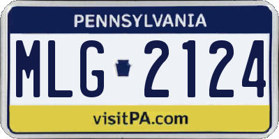PA license plate MLG2124