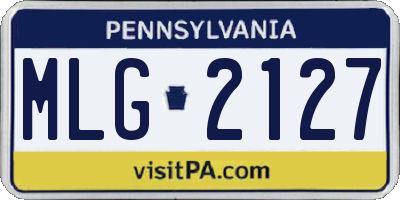 PA license plate MLG2127