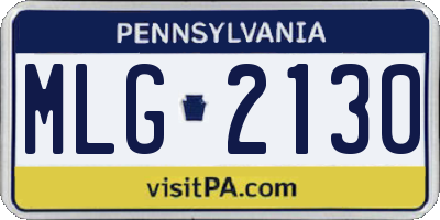 PA license plate MLG2130