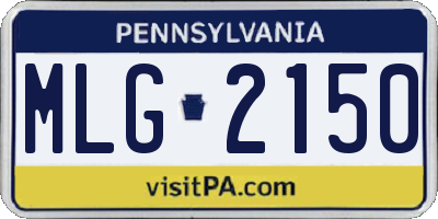 PA license plate MLG2150
