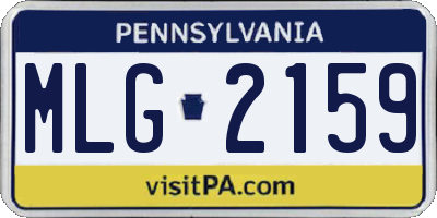 PA license plate MLG2159