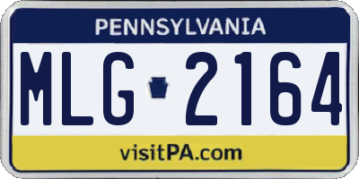 PA license plate MLG2164