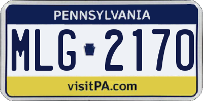 PA license plate MLG2170