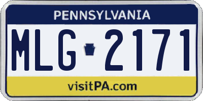 PA license plate MLG2171