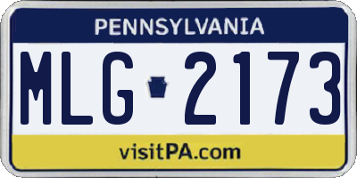 PA license plate MLG2173