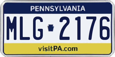PA license plate MLG2176