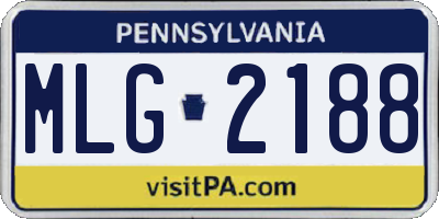 PA license plate MLG2188
