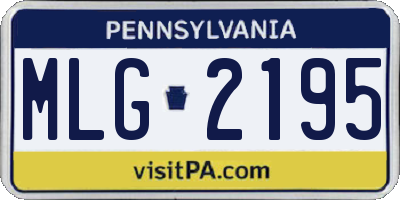 PA license plate MLG2195