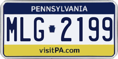 PA license plate MLG2199