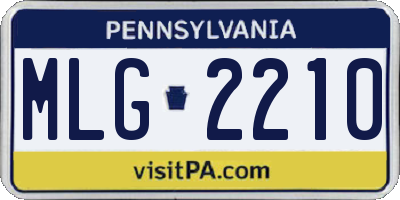 PA license plate MLG2210