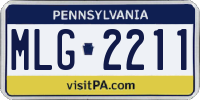 PA license plate MLG2211