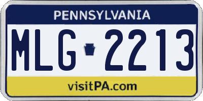 PA license plate MLG2213