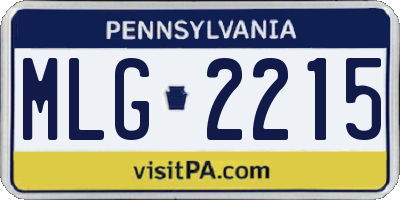 PA license plate MLG2215