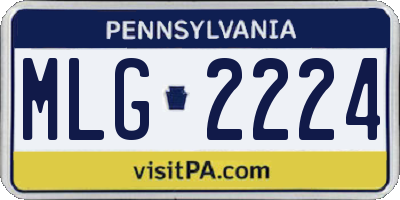 PA license plate MLG2224
