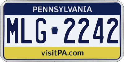 PA license plate MLG2242