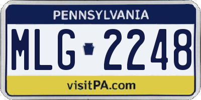PA license plate MLG2248