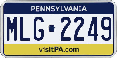 PA license plate MLG2249