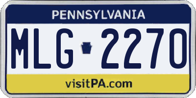 PA license plate MLG2270