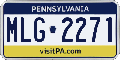 PA license plate MLG2271