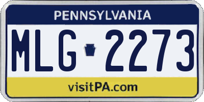 PA license plate MLG2273