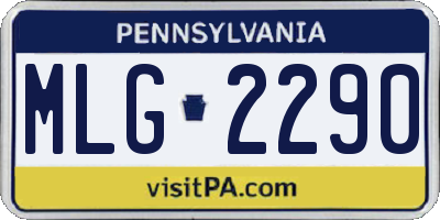 PA license plate MLG2290