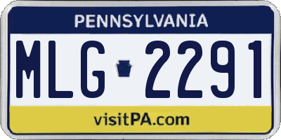 PA license plate MLG2291
