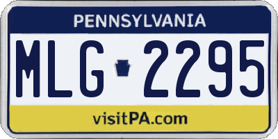 PA license plate MLG2295
