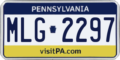 PA license plate MLG2297
