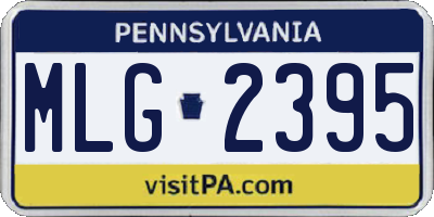 PA license plate MLG2395