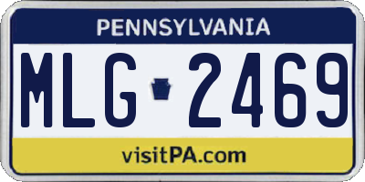 PA license plate MLG2469