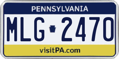 PA license plate MLG2470