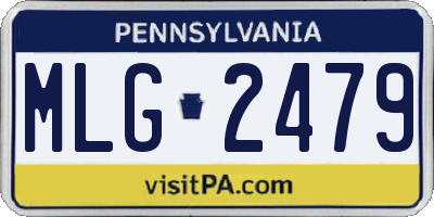 PA license plate MLG2479