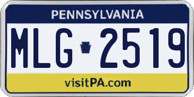 PA license plate MLG2519