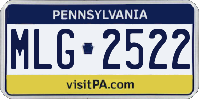 PA license plate MLG2522