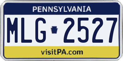PA license plate MLG2527