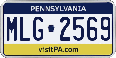 PA license plate MLG2569