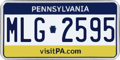 PA license plate MLG2595