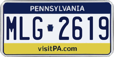 PA license plate MLG2619