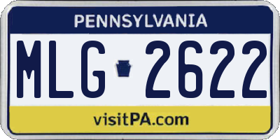 PA license plate MLG2622