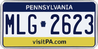 PA license plate MLG2623