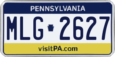 PA license plate MLG2627