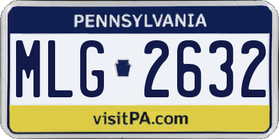 PA license plate MLG2632