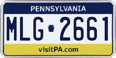 PA license plate MLG2661
