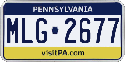 PA license plate MLG2677