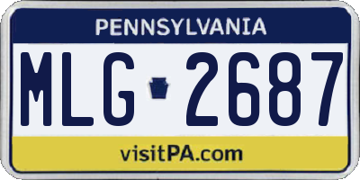 PA license plate MLG2687